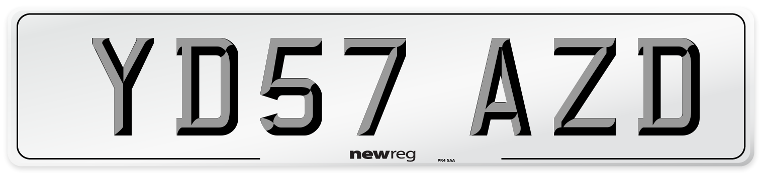 YD57 AZD Number Plate from New Reg
